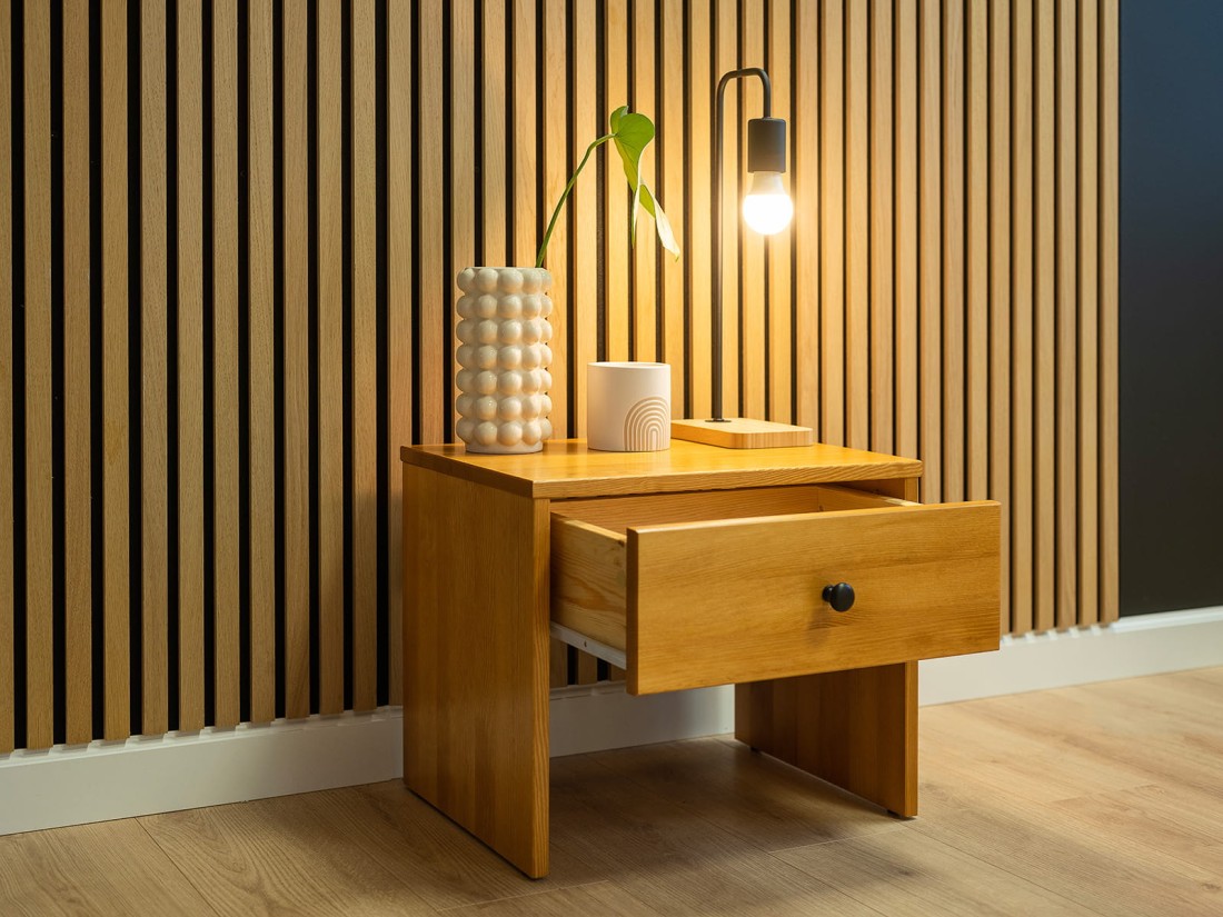 Szafka nocna drewniana SALLY olcha