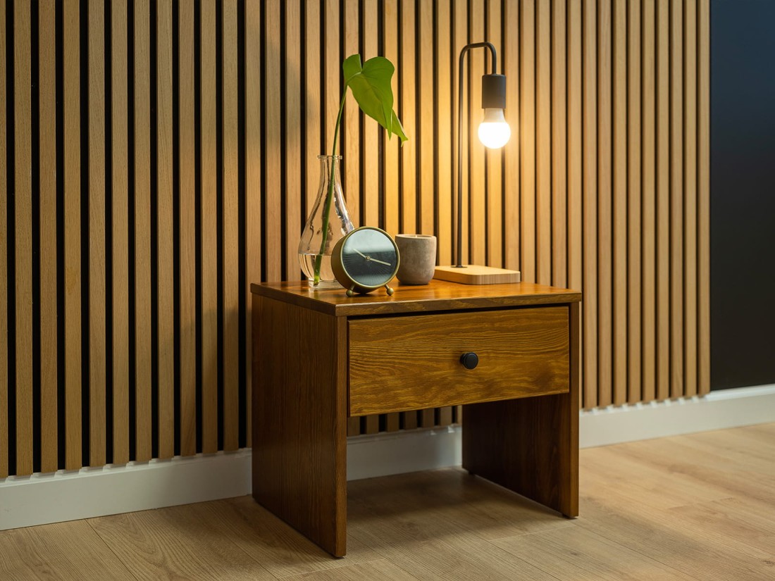 Szafka nocna drewniana SALLY dąb