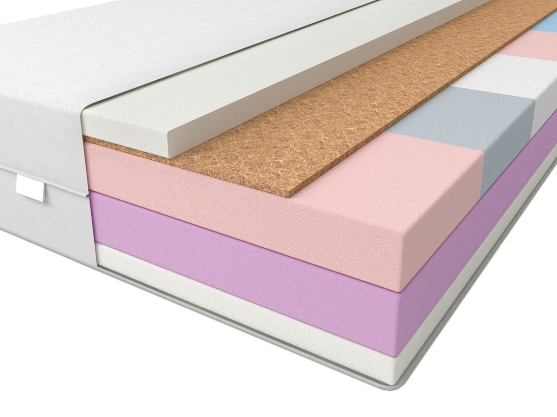 Materac piankowy 80x200 cm z matą kokosową Dia