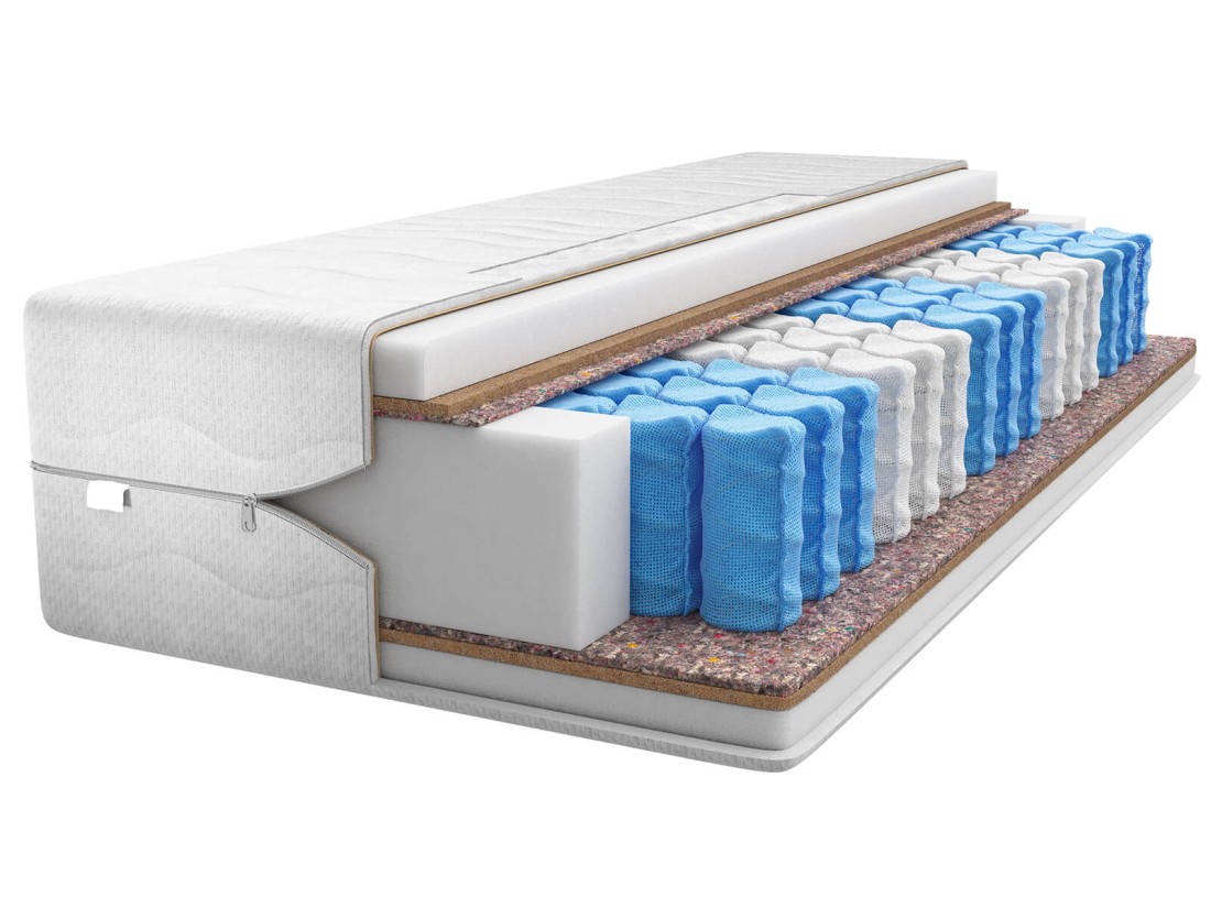 Materac kieszeniowy 140x200cm z matą kokosową Atena