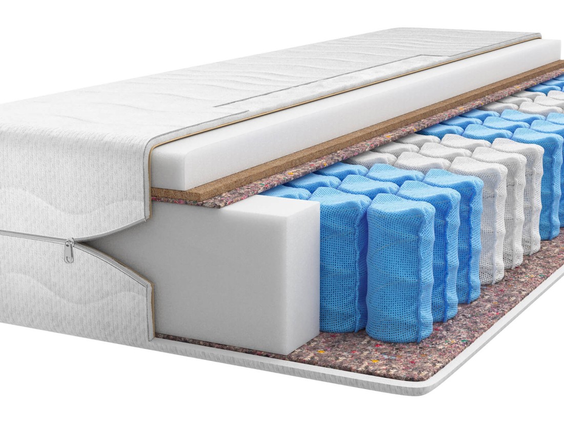 Materac kieszeniowy 120x200cm z matą kokosową Elena