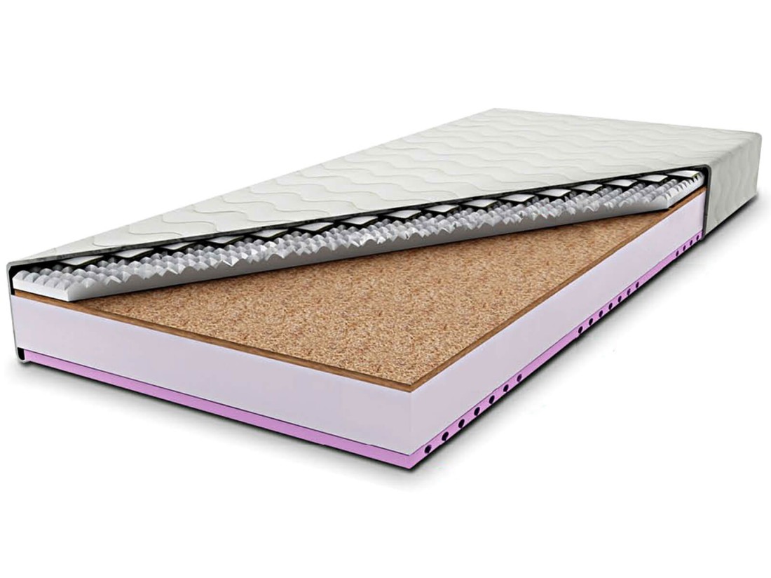 Materac wysokoelastyczny 160x200 cm z matą kokosową Izar