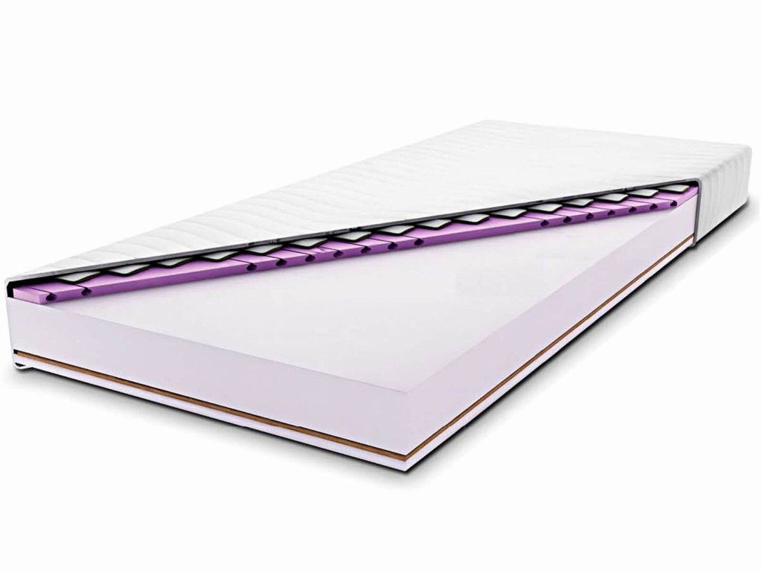 Materac piankowy wysokoelastyczny 140x200 cm z matą kokosową Libra