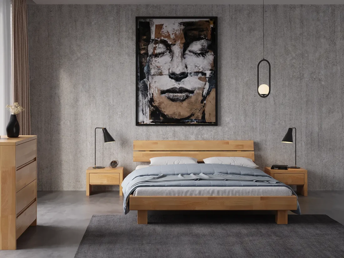 Łóżko drewniane bukowe 90x200 Getafe