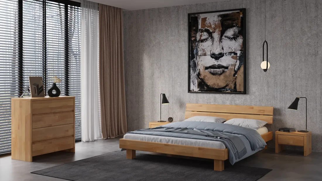 Łóżko drewniane bukowe 90x200 Getafe