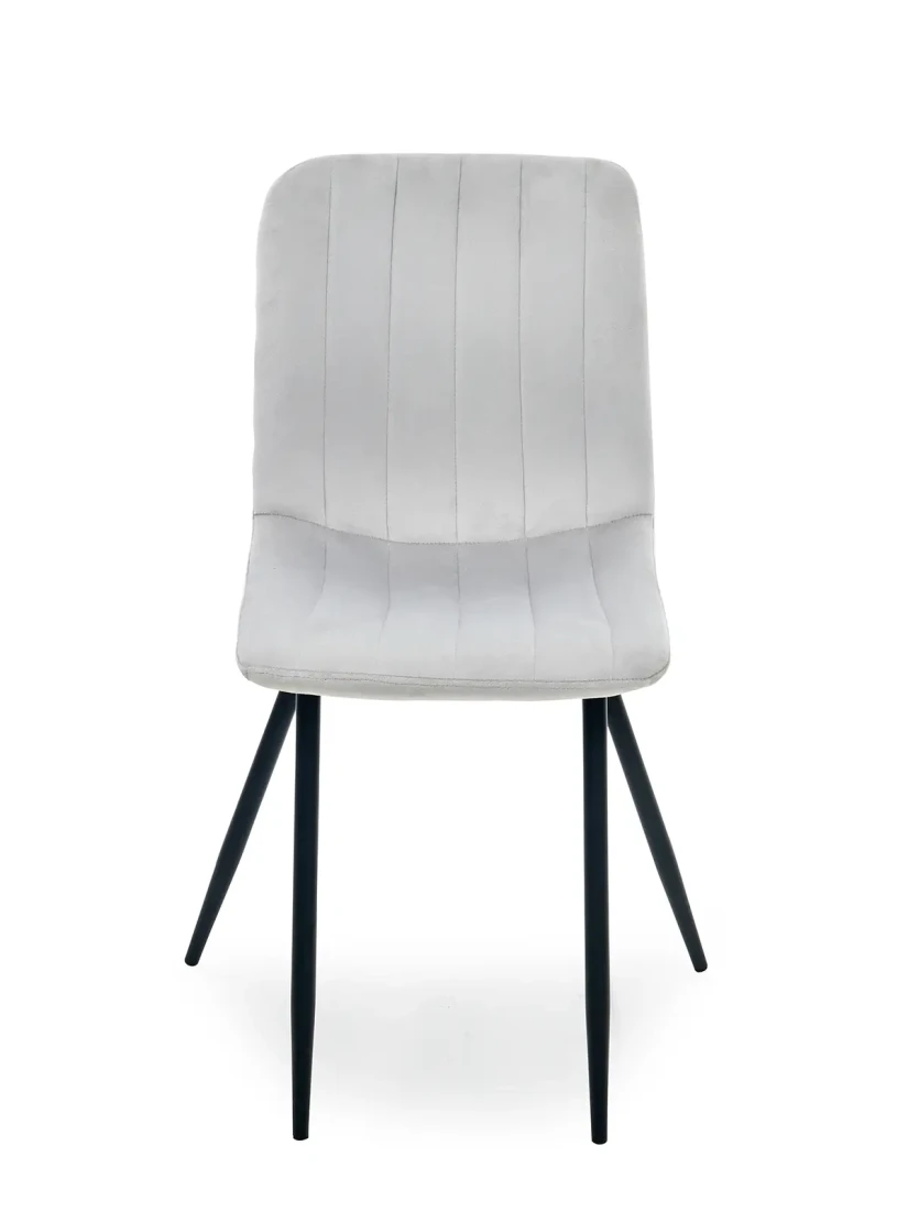 Krzesło Tapicerowane Welurowe Pasos Popiel