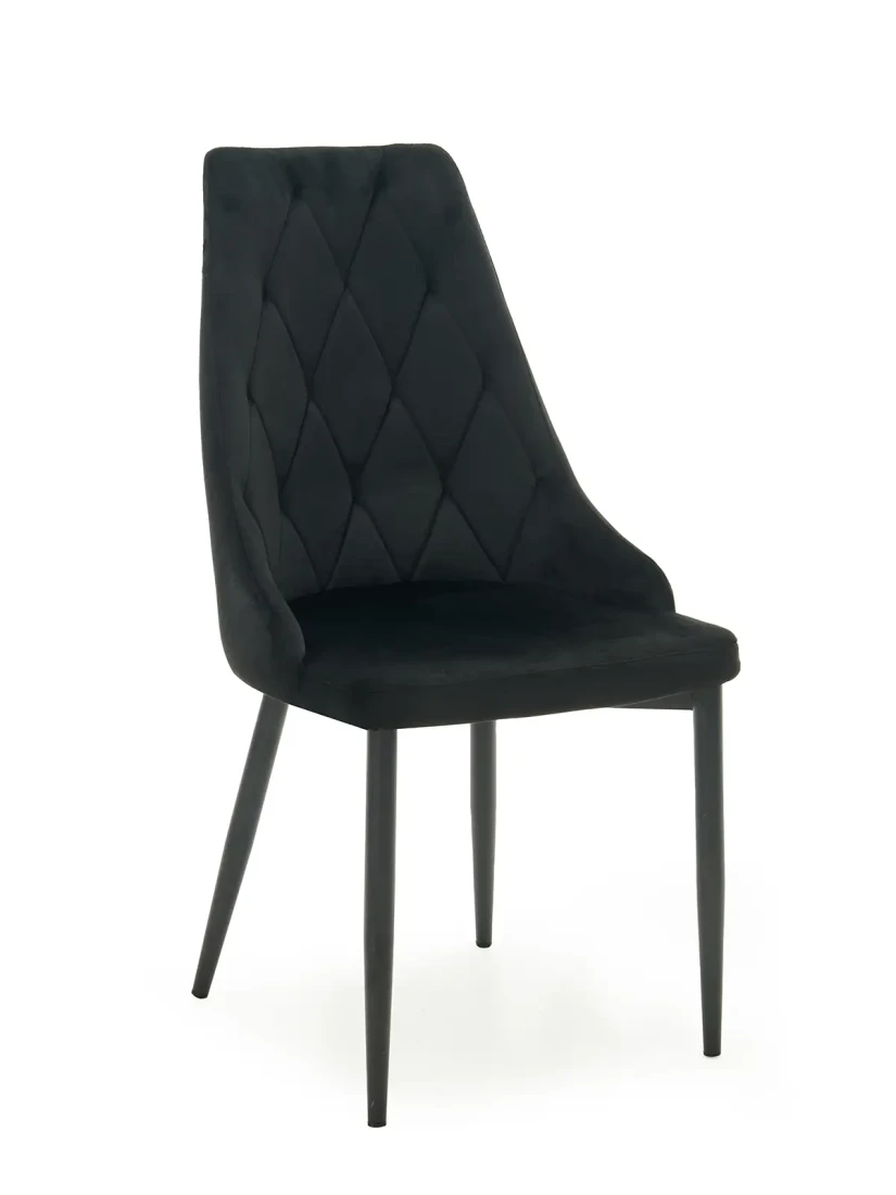 Krzesło Tapicerowane Paulo Velvet Czarne