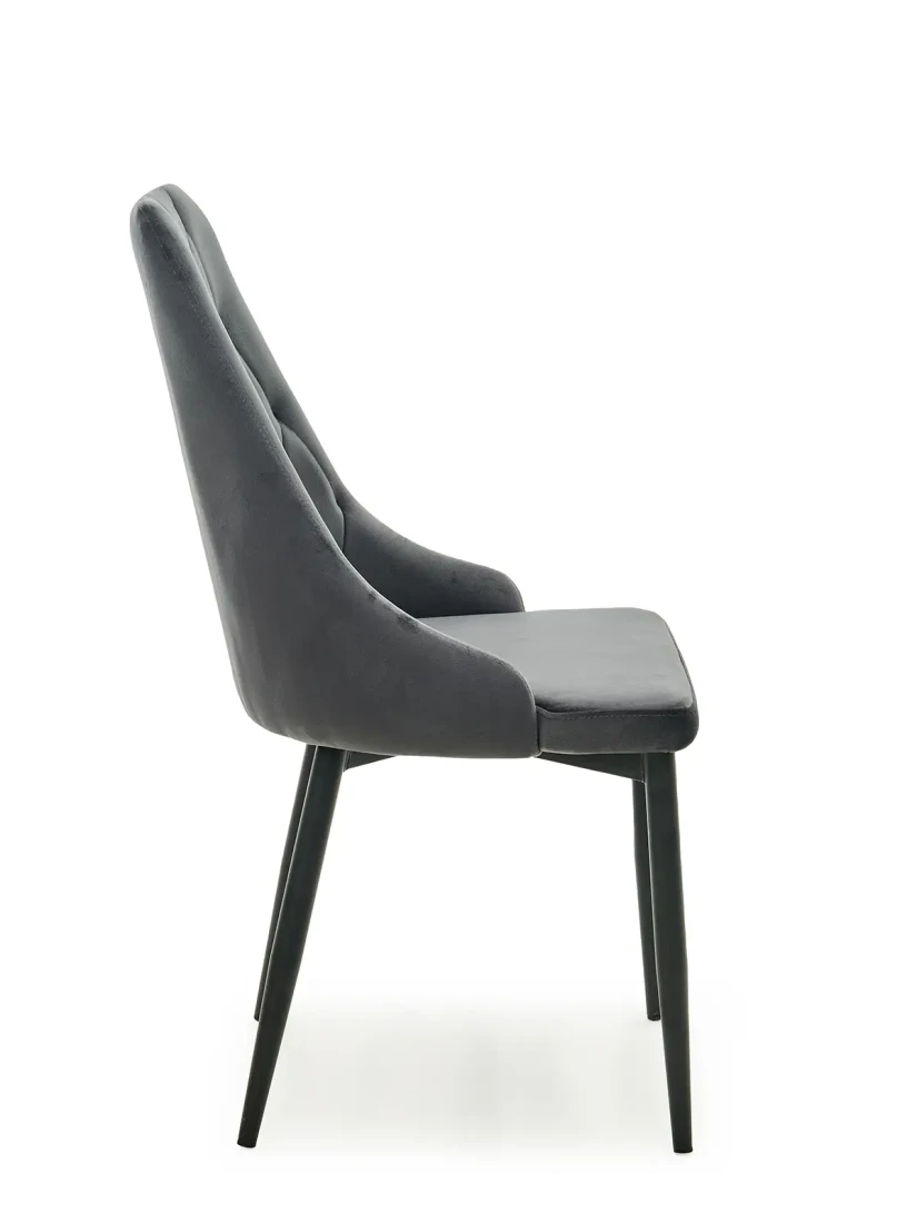 Krzesło Tapicerowane Paulo Velvet Szare