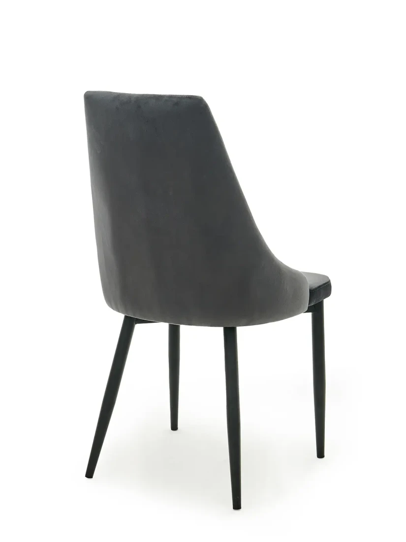 Krzesło Tapicerowane Paulo Velvet Szare