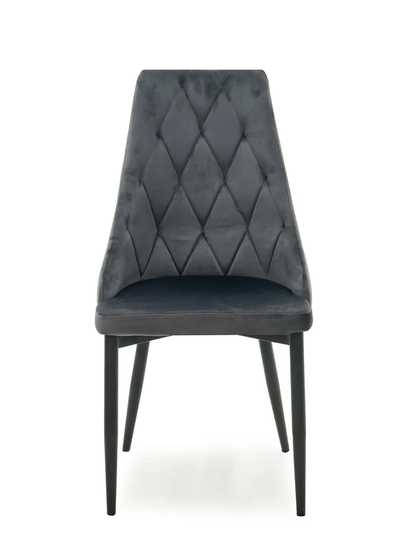 Krzesło Tapicerowane Paulo Velvet Szare