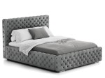 Łóżko tapicerowane z pojemnikiem 140x200 grafitowe PRO line 15