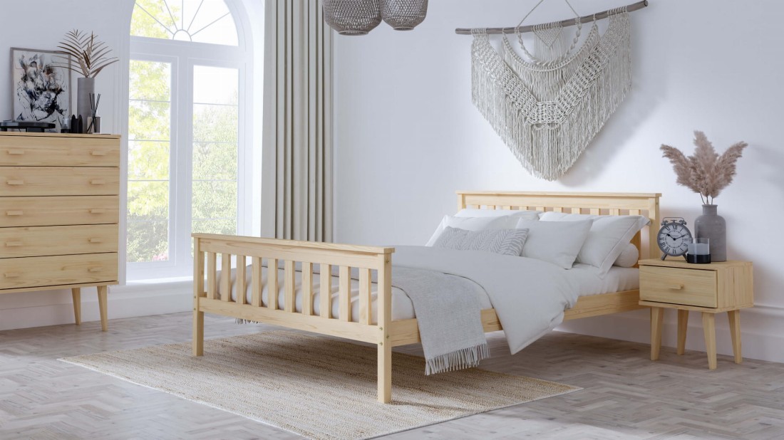 Łóżko drewniane 120x200 Alion sosna