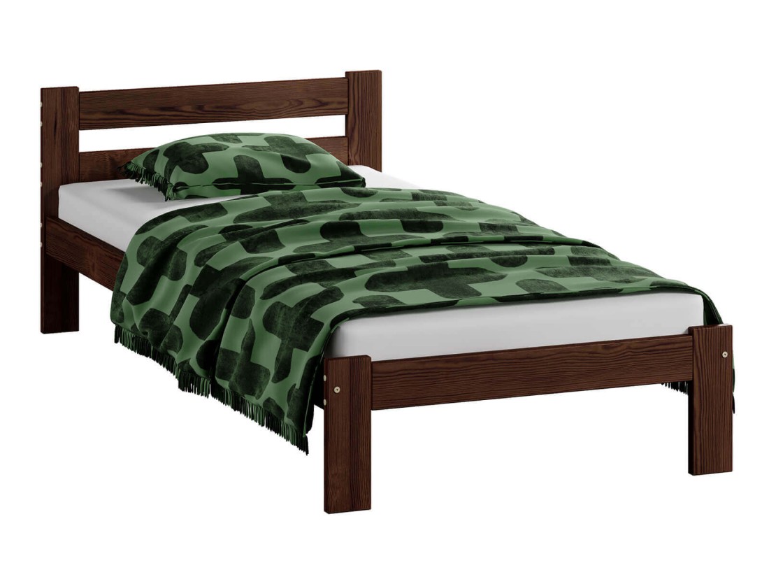 Łóżko z materacem 90x200 Mato orzech