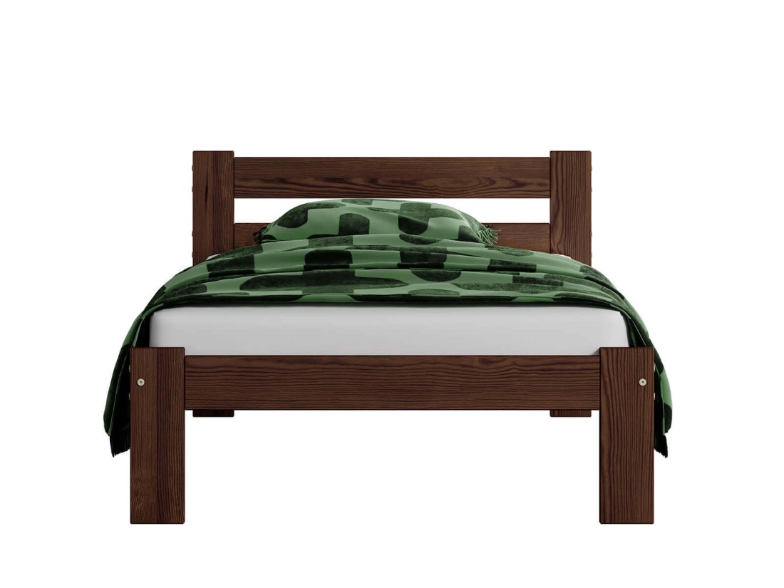 Łóżko z materacem 90x200 Mato orzech