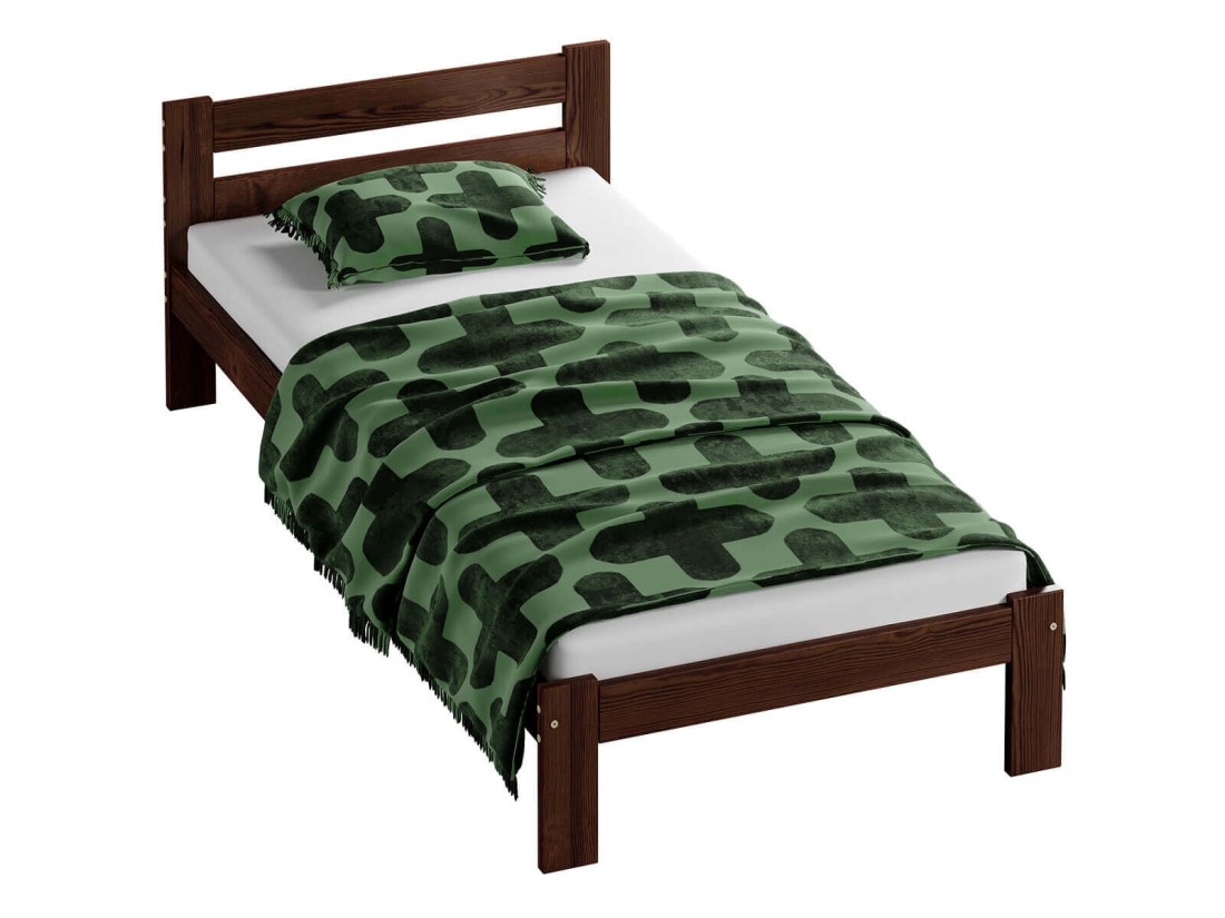 Łóżko z materacem 90x200 Mato orzech