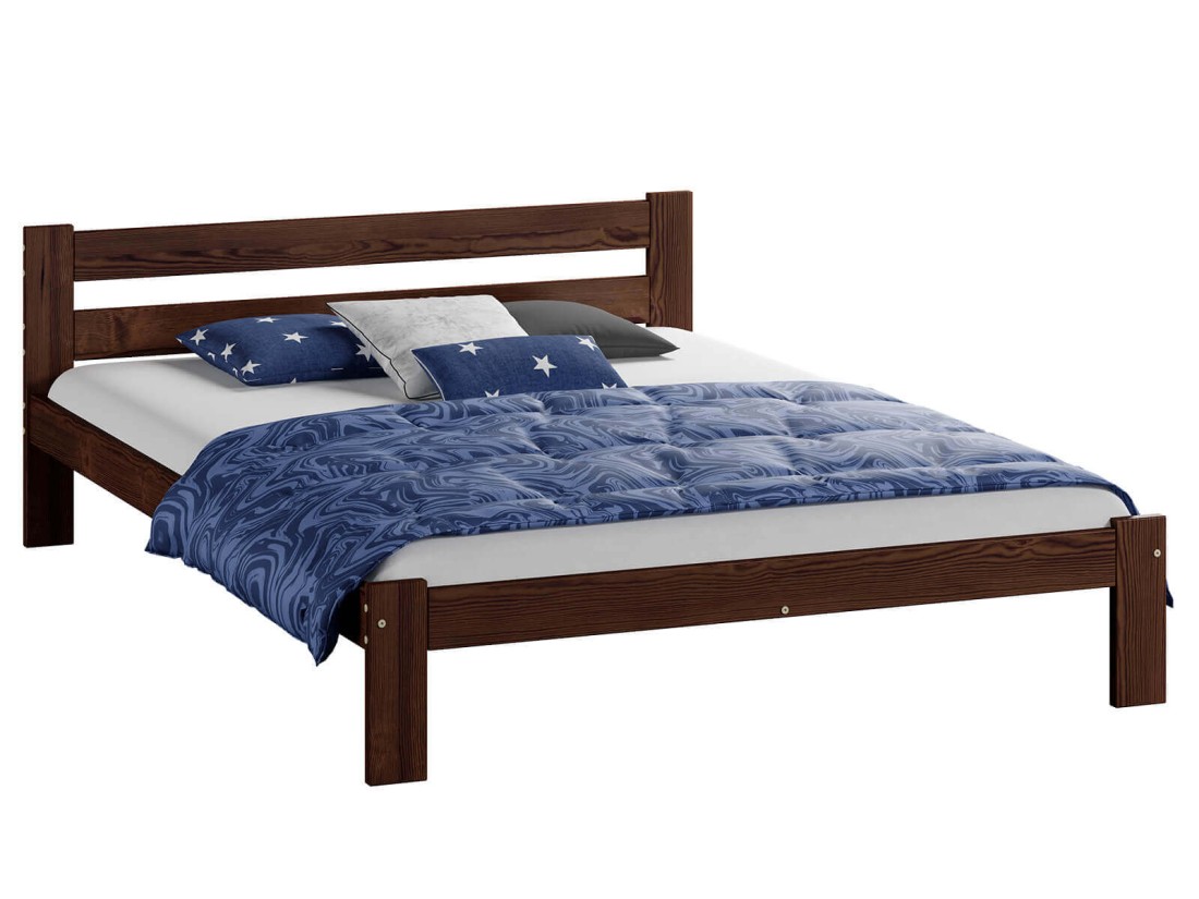 Łóżko z materacem 160x200 Mato orzech