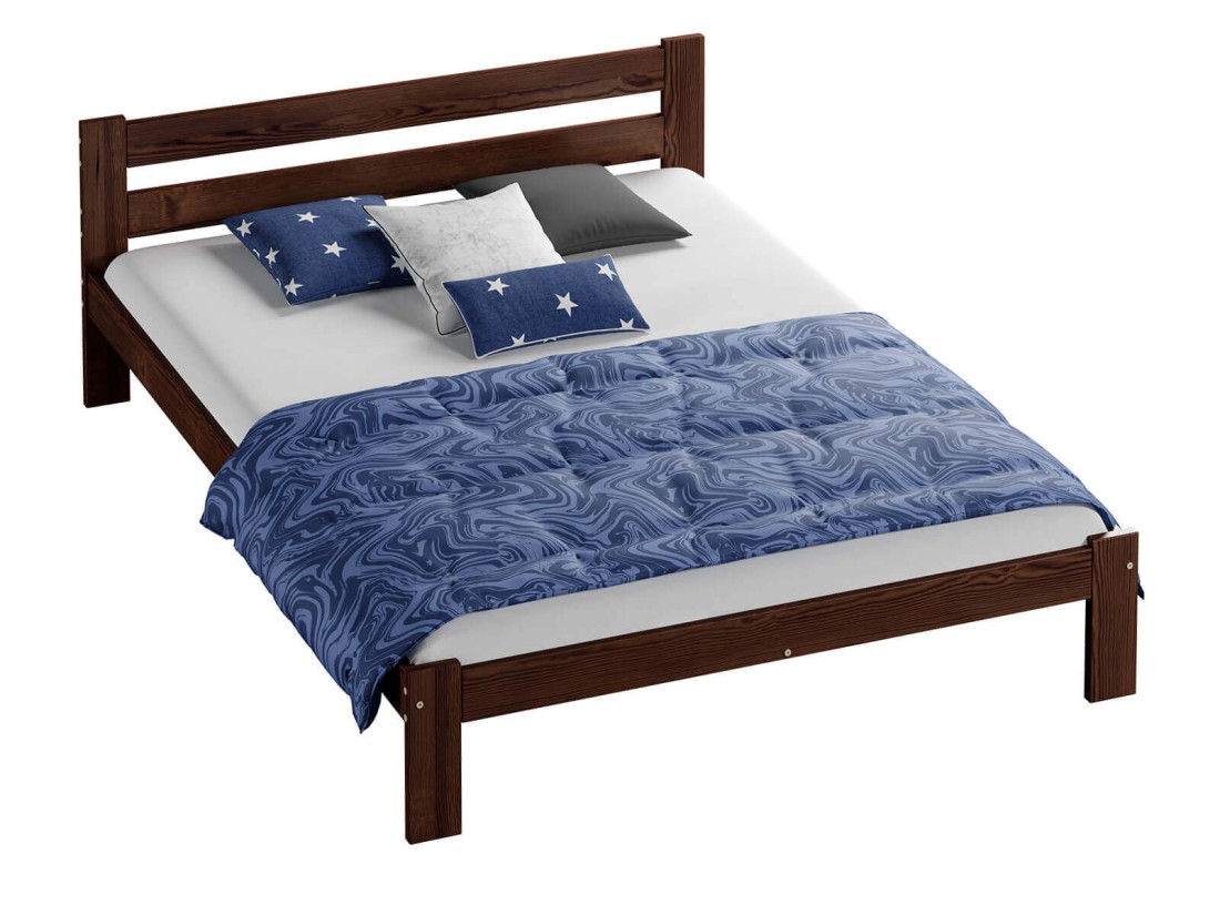 Łóżko z materacem 160x200 Mato orzech