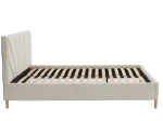 Łóżko tapicerowane z materacem 160x200 Scandi line 3 Velvet Beżowy