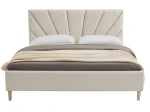Łóżko tapicerowane z materacem 160x200 Scandi line 3 Velvet Beżowy