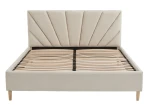 Łóżko tapicerowane z materacem 160x200 Scandi line 3 Velvet Beżowy