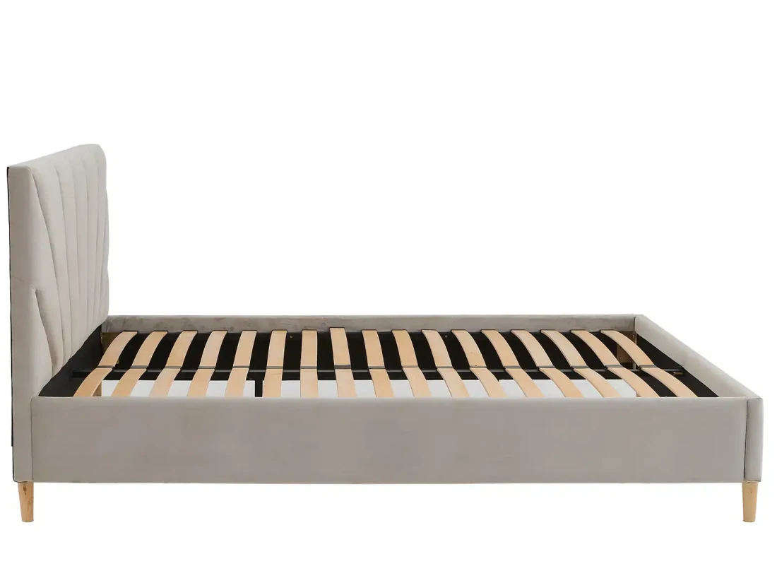 Łóżko tapicerowane z materacem 160x200 Scandi line 3 Velvet Szary