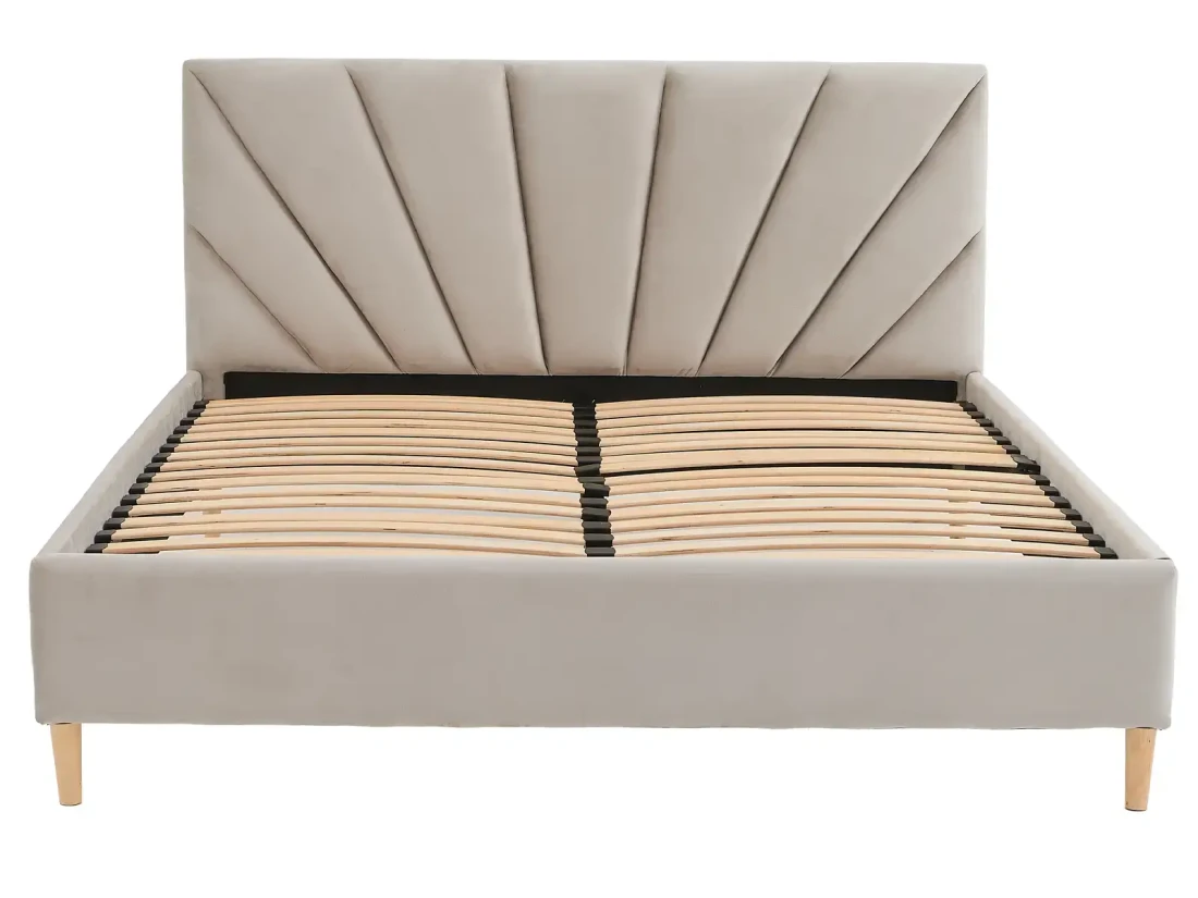 Łóżko tapicerowane z materacem 160x200 Scandi line 3 Velvet Szary