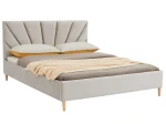 Łóżko tapicerowane z materacami 180x200 Scandi line 3 Velvet Szary
