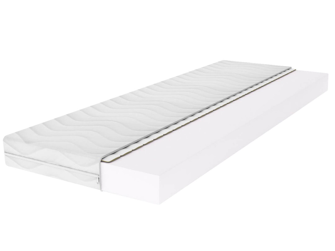 Łóżko tapicerowane z materacami 180x200 Scandi line 3 Velvet Szary