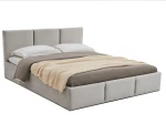 Łóżko tapicerowane z materacem i pojemnikiem 120x200 TOP line 7 Velvet Szary