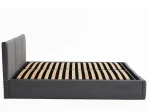 Łóżko tapicerowane z materacem i pojemnikiem 120x200 TOP line 7 Velvet Grafitowy