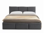 Łóżko tapicerowane z materacem i pojemnikiem 120x200 TOP line 7 Velvet Grafitowy