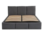 Łóżko tapicerowane z materacem i pojemnikiem 120x200 TOP line 7 Velvet Grafitowy
