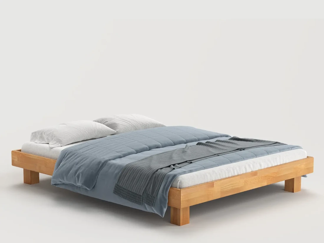 Łóżko drewniane bukowe z materacem 90x200 Alicante