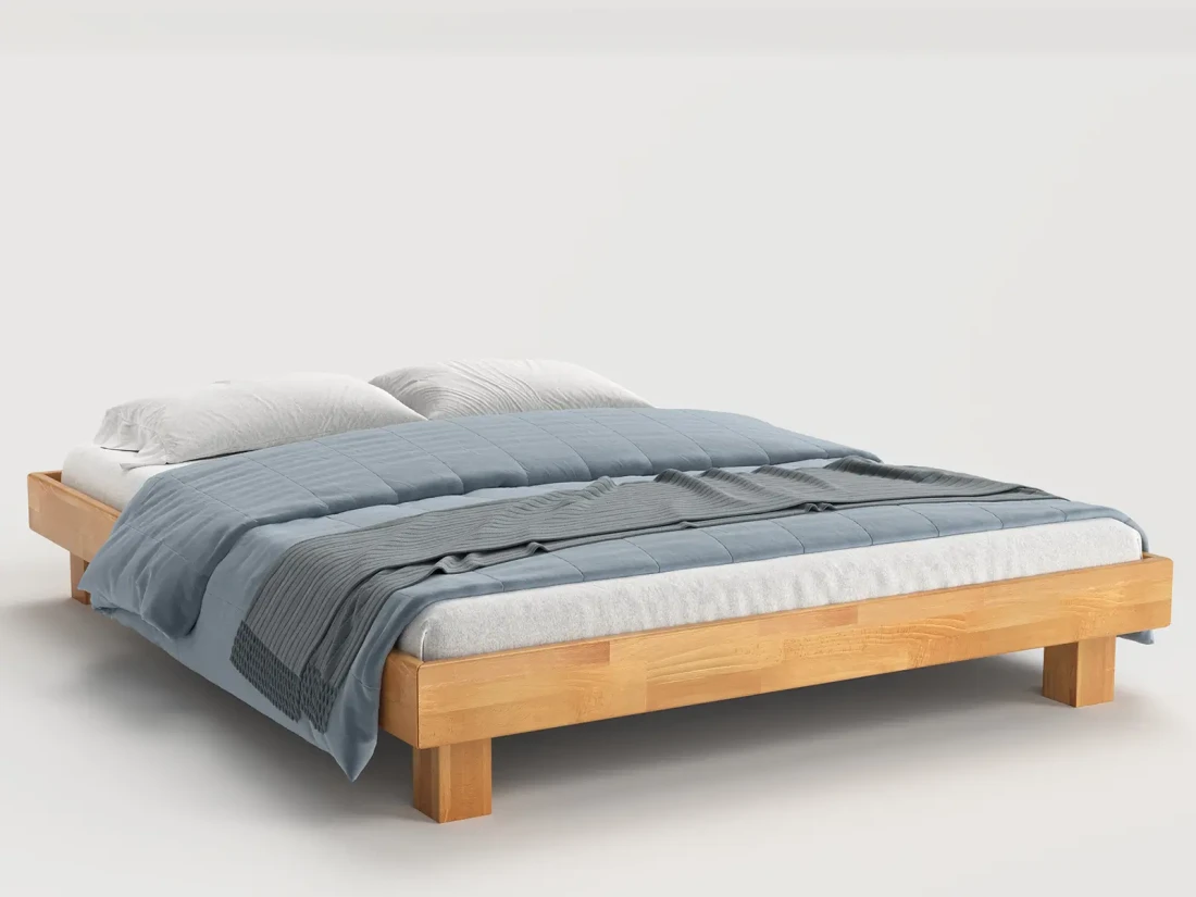 Łóżko drewniane bukowe z materacem 90x200 Alicante