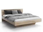Łóżko lewitujące 140x200 DM2 z płyty meblowej dąb sonoma