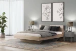 Łóżko lewitujące 140x200 DM2 z płyty meblowej dąb sonoma