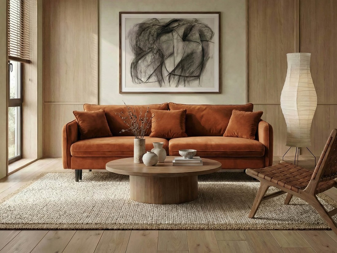 Kanapa rozkładana Nix Bluvel 4215 Miedziany