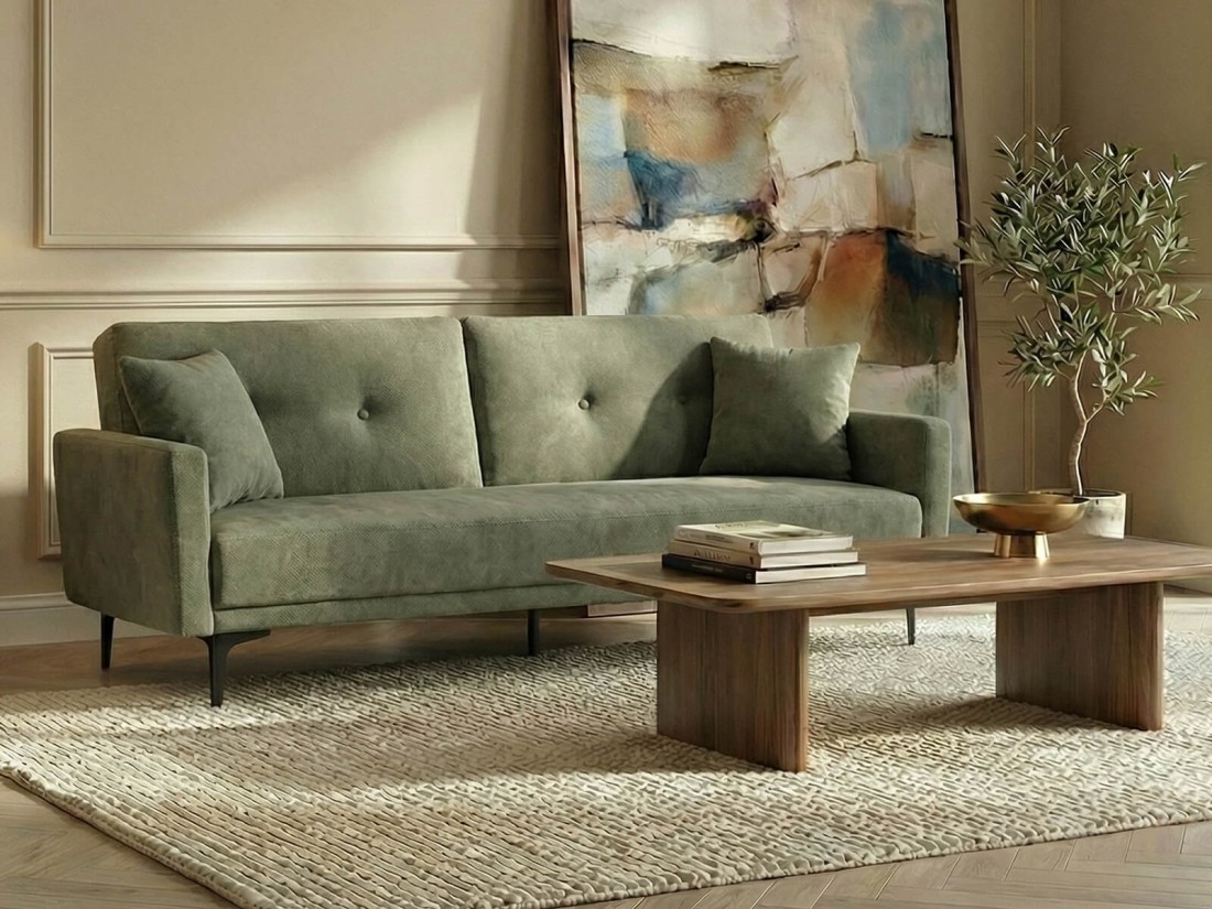 Kanapa rozkładana Pavo Holms 77 Oliwkowy