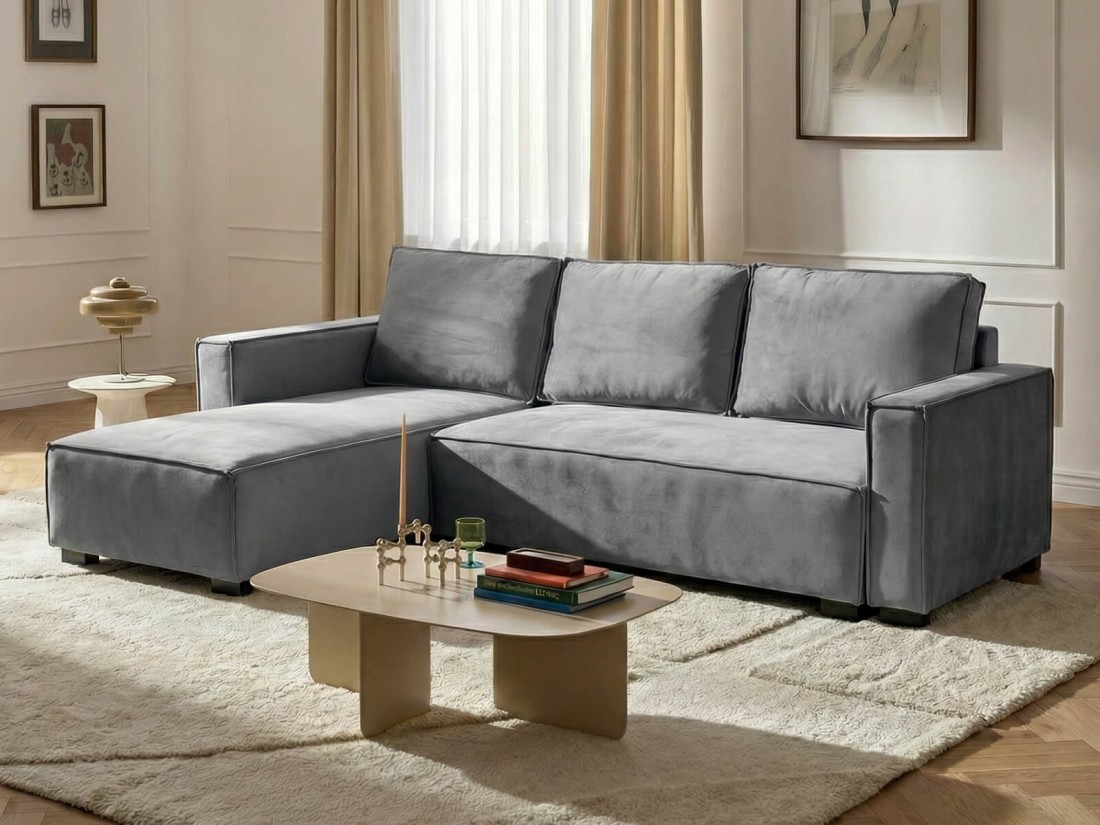 Rozkładany narożnik Nova Bluvel 13 Szary