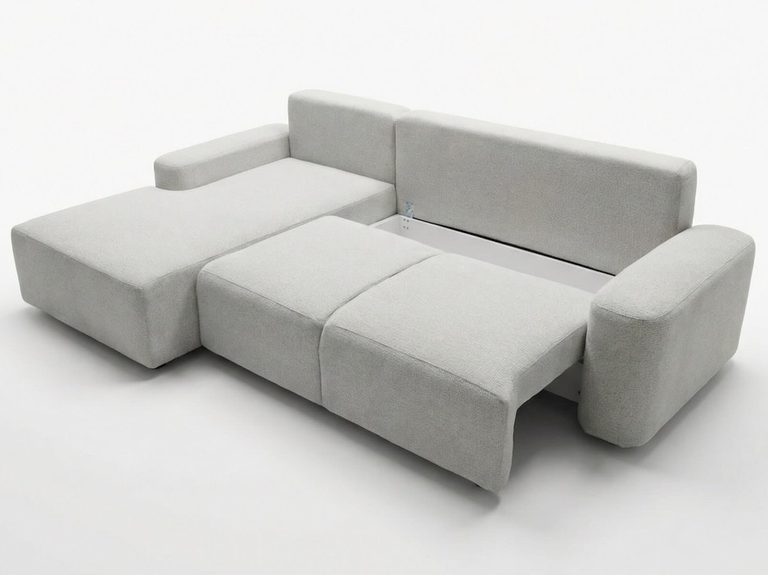 Narożnik rozkładany Rigel Noelle 01 Jasny Szary lewy