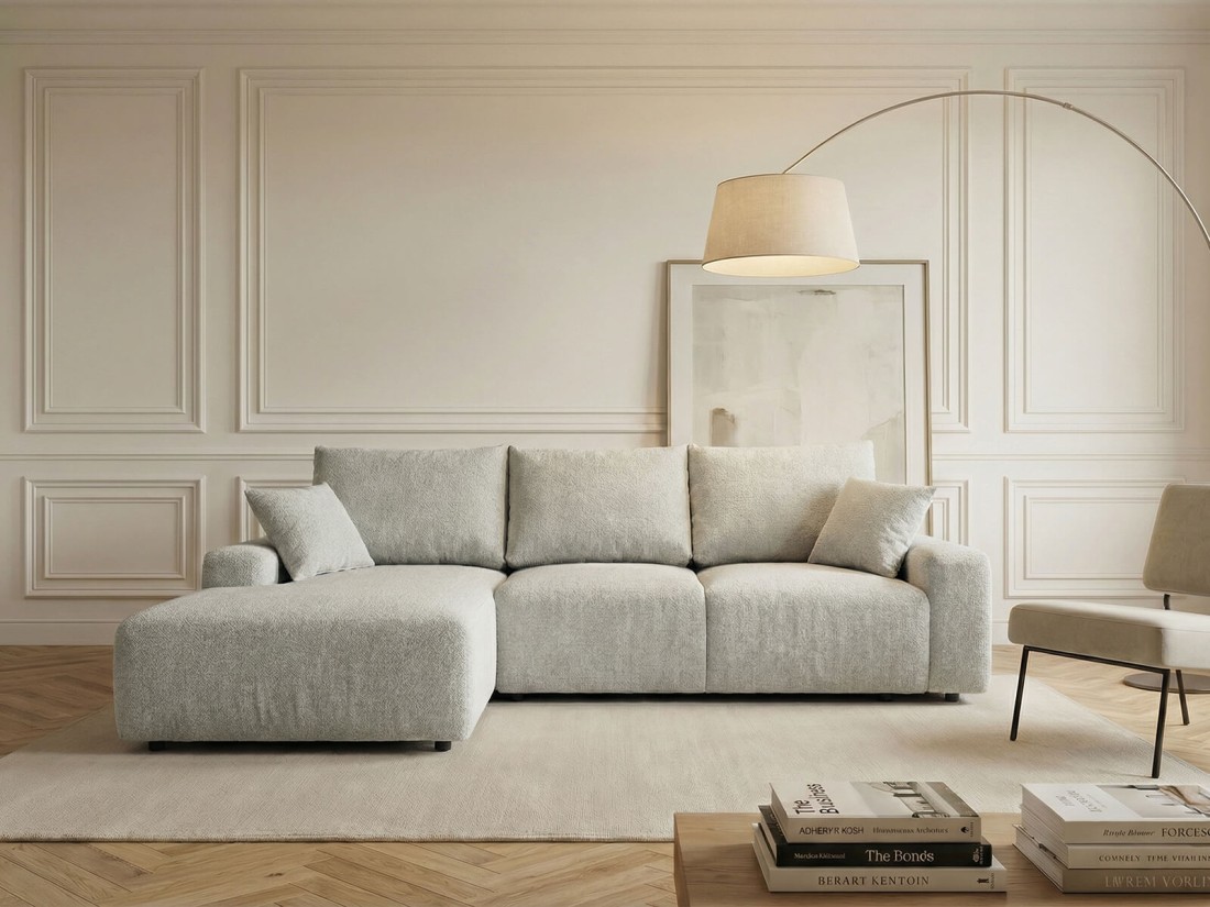 Narożnik rozkładany Rigel Noelle 01 Jasny Szary lewy