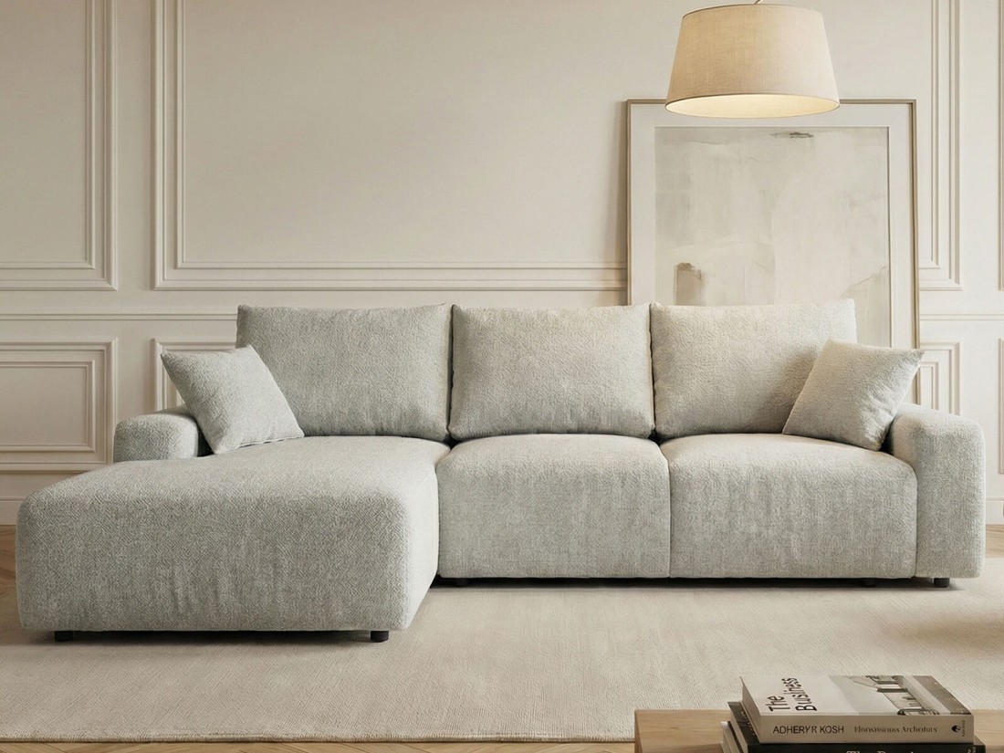 Narożnik rozkładany Rigel Noelle 01 Jasny Szary lewy