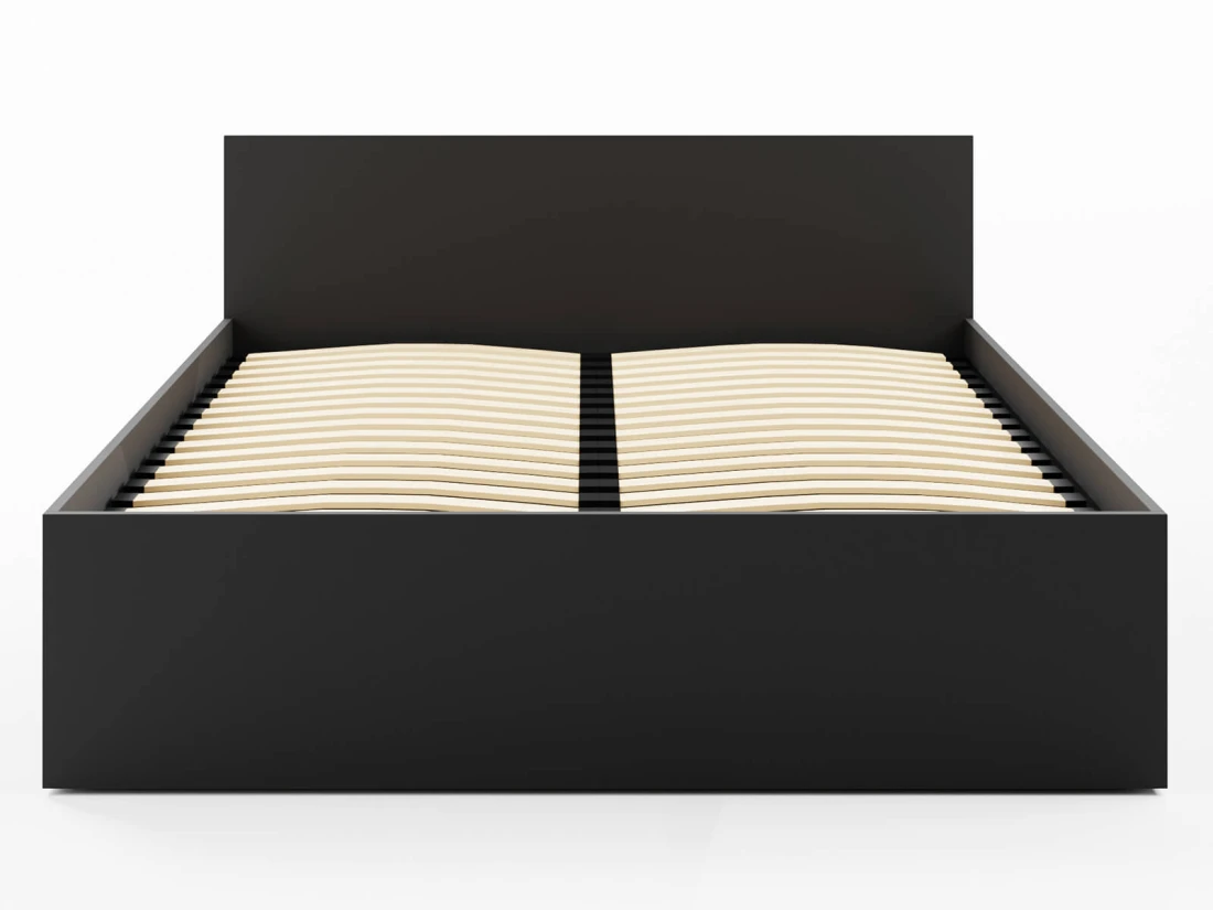 Łóżko z podnoszonym stelażem metalowym i pojemnikiem 160x200 DM1 czarne