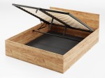Łóżko z podnoszonym stelażem metalowym i pojemnikiem 120x200 DM1 dąb craft
