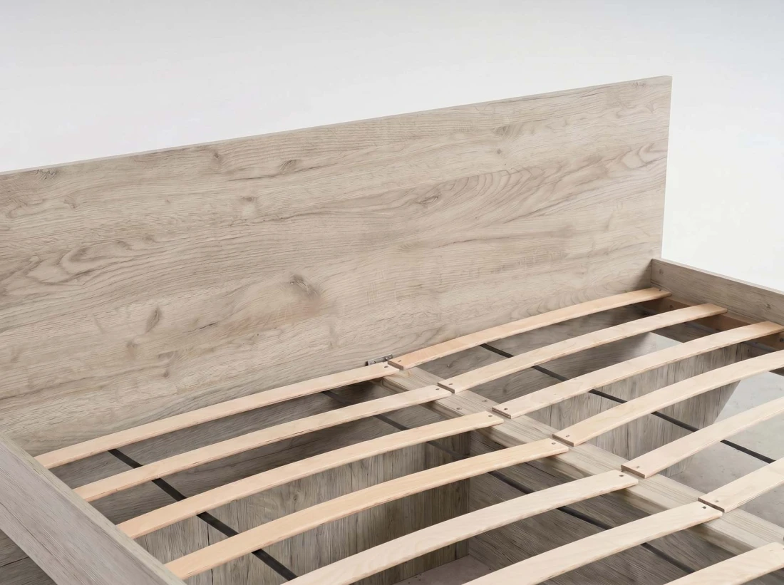 Łóżko lewitujące 180x200 DM2 z płyty meblowej dąb sonoma