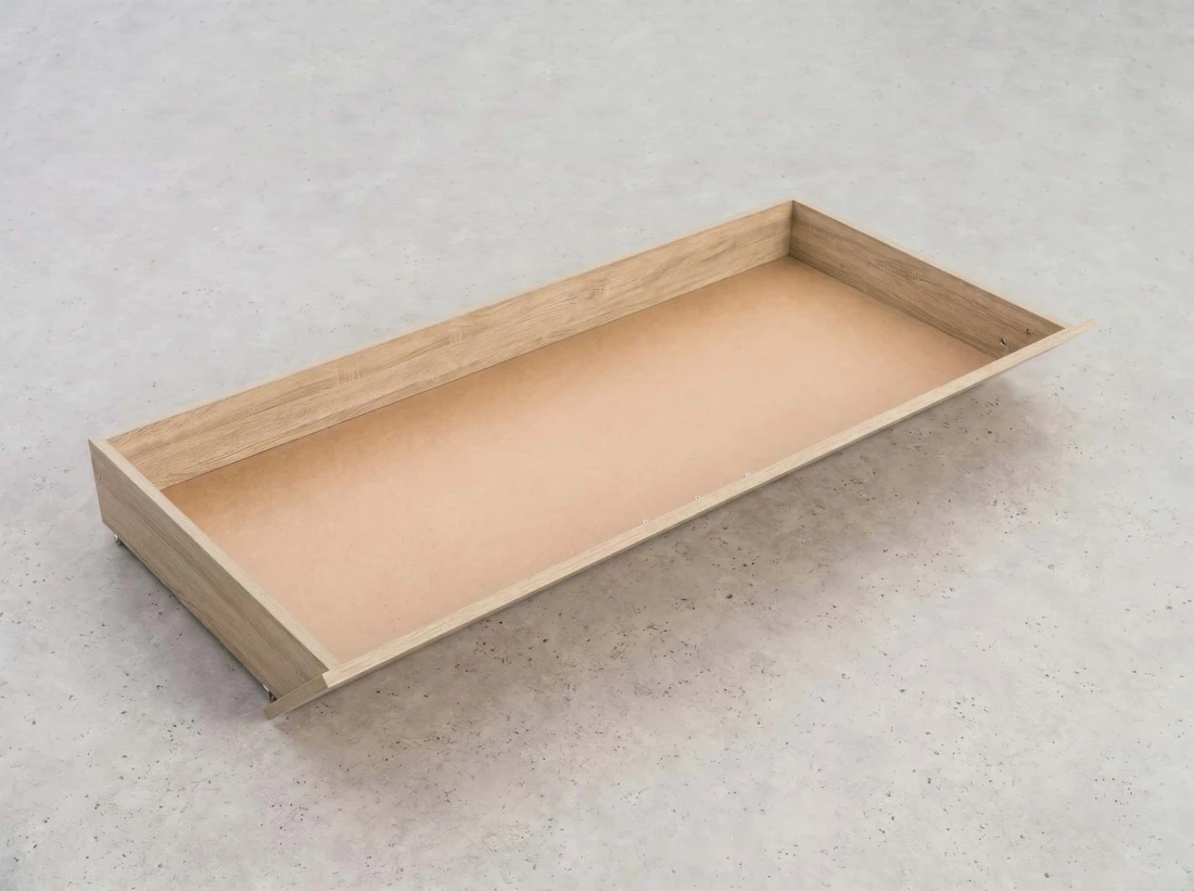 Łóżko lewitujące 160x200 DM2 z płyty meblowej dąb sonoma