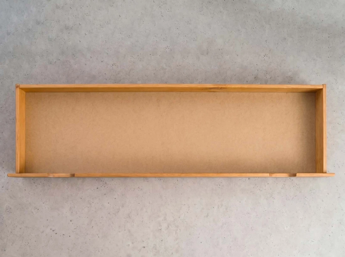 Sosnowa szuflada drewniana pod łóżko 198 cm olcha