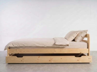 Sosnowa szuflada drewniana pod łóżko 198 cm sosna