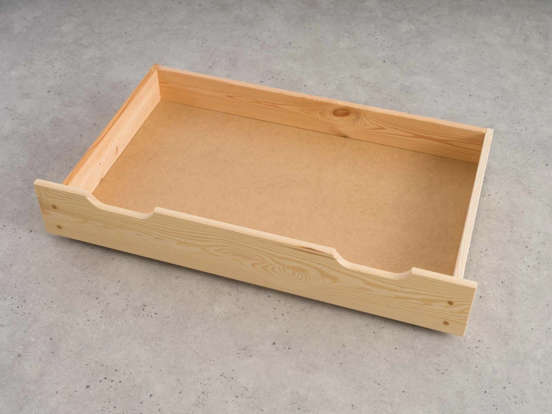 Sosnowa szuflada drewniana pod łóżko 98 cm