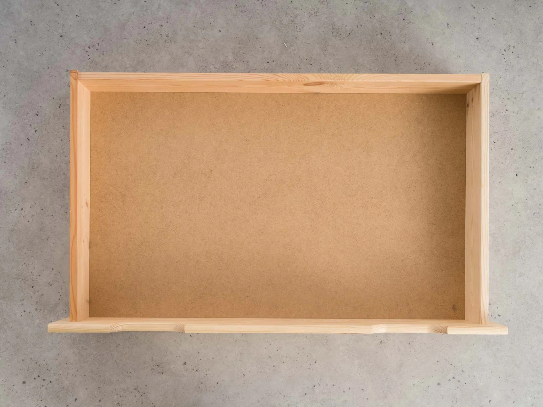 Sosnowa szuflada drewniana pod łóżko 98 cm